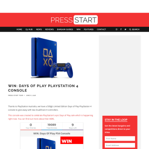 Win Days Of Play PS4 Console