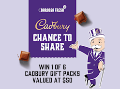 Win 1 of 6 Delicious Cadbury Gift Packs - Barossa Fresh