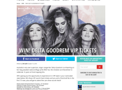Win Delta Goodrem VIP tickets!