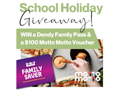Win a Dendy Family Pass & a $100 Motto Motto Voucher - Coorparoo Square