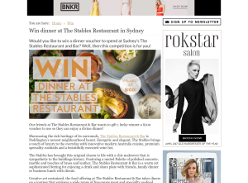 Win dinner at The Stables Restaurant in Sydney