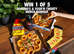 Win 1 of 5 Domino's & Fourntwenty Merch Bundles