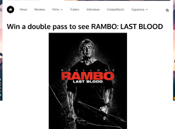 Win Double Movie Tix to Rambo Last Blood