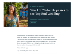 Win Double Movie Tix to Top End Wedding