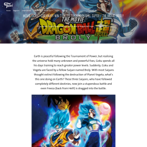 Win double pass movie tickets to see Dragon Ball Super – The Movie: Broly