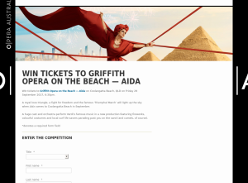 Win double pass to Griffith Opera on the Beach AIDA