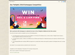 Win double pass to Neil Finn Zoo Twilight, Family pass to Werribee Zoo or BBQ pack