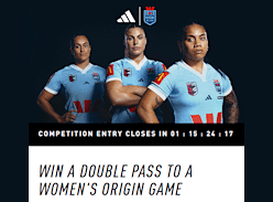 Win a Double PASS to a Women's Origin GAME