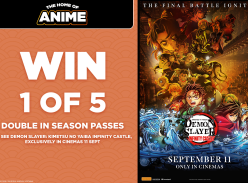 Win 1 of 5 Double Passes to Demon Slayer: Kimetsu No Yaiba Infinity Castle