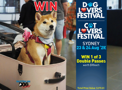 Win 1 of 3 Double Passes to Dog Lovers Festival