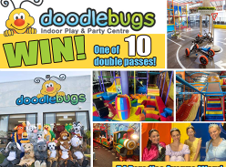 Win 1 of 10 Double Passes to Doodlebugs Indoor Play & Play Centre