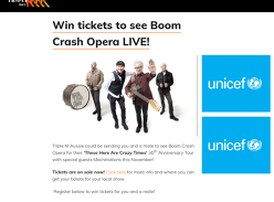 Win Double Passes to Boom Crash Opera