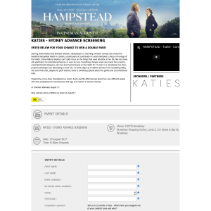 Win double passes to Hampstead advance preview screening