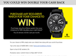 Win double your cash back!