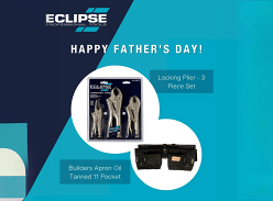 Win Eclipse Professional Tools Locking Plier Set and Oil Tanned Builders Apron