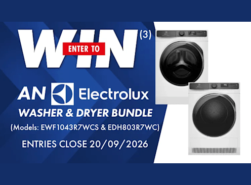 Win an Electrolux Washer & Dryer Bundle - The Good Guys
