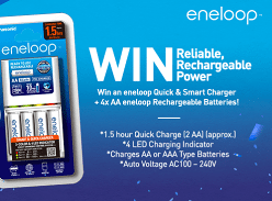 Win 1 of 10 Eneloop Quick & Smart Charger Packs
