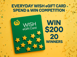 Win 1 of 20 $200 Everday WISH Gift Cards