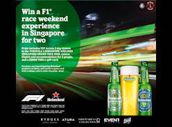 Win an F1&reg; Experience in Singapore for Two - Heineken