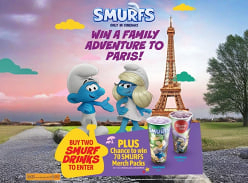 Win a Family Adventure to Paris or 1 of 70 Smurfs Merch Packs