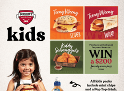 Win 1 of 2 Family Movie Passes with Schnitz Kids Packs
