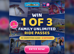 Win 1 of 3 Family Unlimited Ride Passes - LetsGoKids