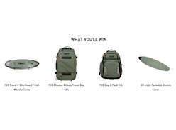 Win a FCS Go-Light Expedition Surfing Luggage Bundle