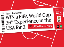 Win a FIFA World Cup 2026ᵀᴹ Experience in the USA for 2 - Coca-Cola