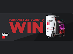 Win a Fleetguard Barrel Fridge, JBL Speaker or a Segway Scooter