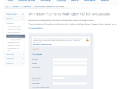 Win flights for 2 to Wellington NZ