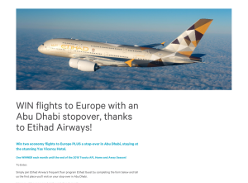 Win flights to Europe with an Abu Dhabi stopover