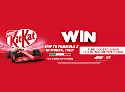 Win a Formula 1 Trip in Italy and 1000 F1 & Kitkat Merch Prizes - Kit Kat