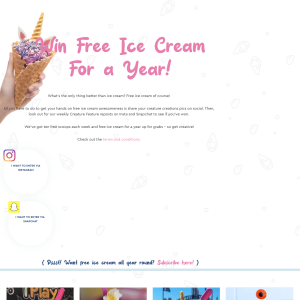 Win Free Ice Cream For a Year