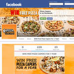Win free Pizza Capers for 1 year! - Pizza Capers