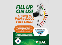 Win $2K Fuel Card & 2 X $100 Cards Monthly - SAL National