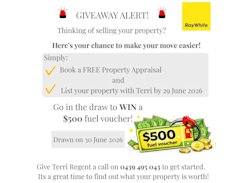 Win $500 Fuel Voucher with Terri - Terri Regent Real Estate Agent