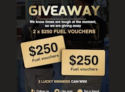 Win 1 of 2 $250 Fuel Vouchers - YJ Built Sydney