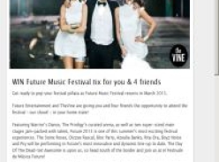 Win Future Music Festival tickets for you & 4 friends!