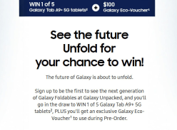 Win 1 of 5 Galaxy Tab A9+ 5G Tablets²