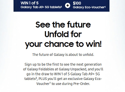 Win 1 of 5 Galaxy Tab A9+ 5G Tablets²