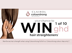 Win 1 of 10 GHD Straightener with Clairol