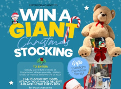 Win a Giant Christmas Stocking at Cranebrook Village