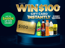 Win $100 Gift Card Instantly Every 10 Minutes