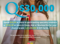 Win 1 of 6 $5K Gift Cards