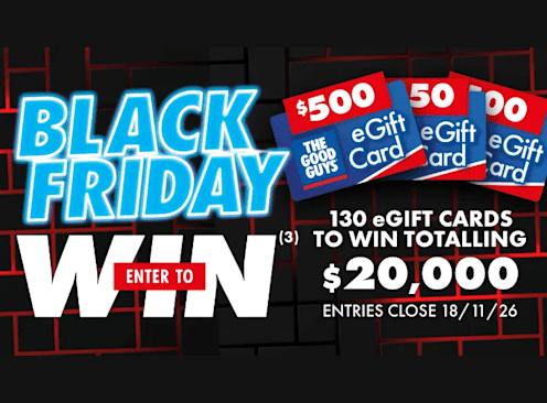 Win a Share of $20,000 in Gift Cards - The Good Guys