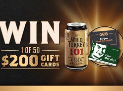 Win 1 of 50 $200 Gift Cards