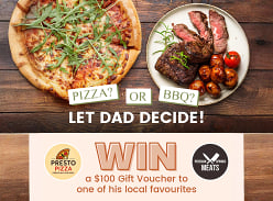 Win a $100 Gift Voucher to Presto Pizza or Peregian Springs Meats