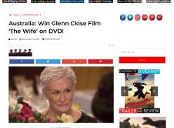Win Glenn Close Film ‘The Wife’ on DVD