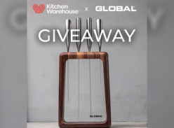 Win 1 of 2 Global Hashira 5pc Knife Block Set Walnut - Kitchen Warehouse