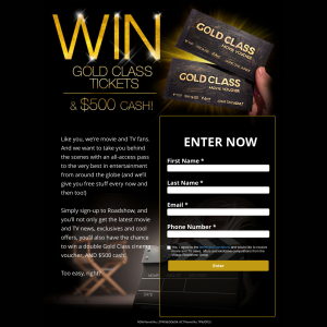Win 'Gold Class' movie tickets & $500 cash!